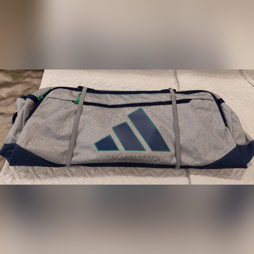 Adidas Blue and Gray Duffel Bag - Picture 13 of 13